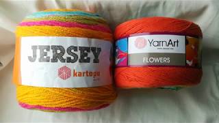 Пряжа YarnArt Flowers и пряжа Kartopu Jersey