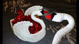 ЛЕБЕДЬ КРЮЧКОМ | Голова амигуруми | ВАЗОЧКА ДЛЯ КОНФЕТ МАСТЕР КЛАСС Часть VI