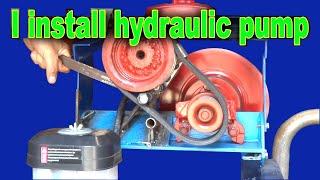Install the pump hydraulics in garden tractor