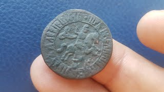 Монета 1 Копейка Петра Первого 1705 года ОБЗОР