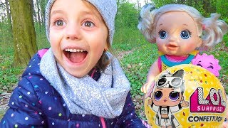 LOL Surprise КУКЛА ЛОЛ единорожка МОЯ МЕЧТА потеряли бутылочку Baby Alive ПИКНИК в лесу