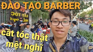 Đào tạo barber chuyên nghiệp 2020 thực hành tóc thật 100% và cắt tóc miễn phí cho người nghèo