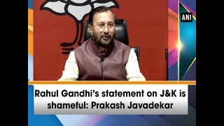 Rahul Gandhi’s statement on J&K is shameful: Prakash Javadekar