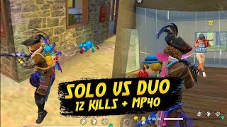 Solo vs Duo 12 Kills Best Ranked Gameplay - Garena Free Fire
