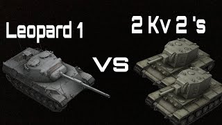 Leopard 1 Vs 2 Kv 2's || World of tanks Blitz