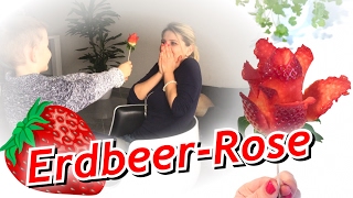 Erdbeer-Rose schnitzen ganz einfach
