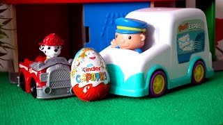Видео с игрушками. Почтовая машина. Киндер Сюрпризы