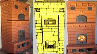 Кладка каминопечи 5х3,5 кирпича с ХК "Молдованка".