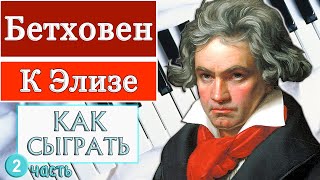 К ЭЛИЗЕ НА ПИАНИНО Часть №2 как сыграть на фортепиано УРОК Бетховен самая красивая мелодия классика