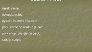 Spanish Vocabulary: Meat, Fish, Poultry