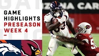 Broncos vs. Cardinals Highlights | NFL 2018 Preseason Week 4