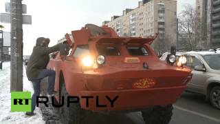 Tough Ride: BRDM-2 armoured vehicle used as taxi in Russia