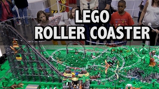 125,000 LEGO Pieces! Jurassic Park Roller Coaster Dinosaur Amusement Park