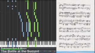 Battle at the Summit (League Title Defense/Champion) - Pokémon Sun & Moon (Synthesia Piano Tutorial)