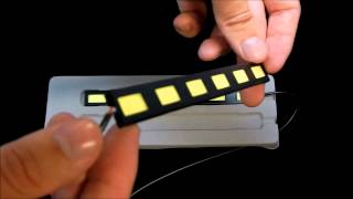 Дневные ходовые огни LED DRL COB КВАДРАТЫ  17 CM  Черный корпус