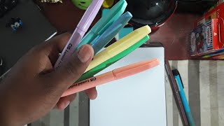Marca texto tons pastéis da Cis + desenho e resenha.