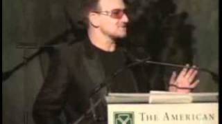 Bono addresses the American Ireland Fund 35th Anniversary New York Gala