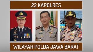 22 Kapolres di Wilayah Polda Jawa Barat 2018