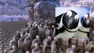 uebs epic massive battle - penguins vs zombies - пингвины- и зомби - ultimate epic battle simulator