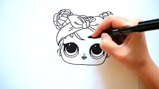?Как нарисовать куклу ЛОЛ DAWN | How to draw lol surprise dolls DAWN?