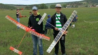 Авиамодельные соревнования в селе Оёк (Иркутский район)