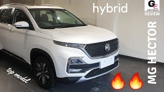 MG Hector Sharp Hybrid ?? | top model | voice command demo |  detailed walkaround review !!!!