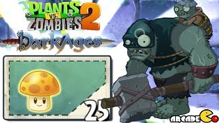Plants Vs Zombies 2 Dark Ages: NEW PLANT SUN-SHROOM Night 1 Walkthrough