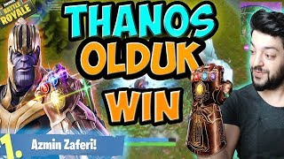 THANOS OLDUM YIKIP GEÇİYORUZ ELDİVENİN GÜCÜ -FORTNİTE BATTLE ROYALE #SOLO WIN