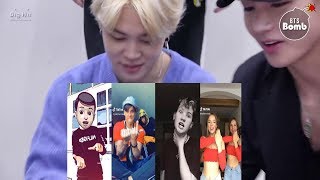 BTS REACTION "Top 15 TikTok Challenges in Year 2018 Musically"BTS 반응