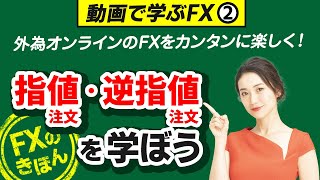 【動画で学ぶFX②】FX初心者の方の為に、FX取引の「指値・逆指値注文」を丁寧にご説明します。