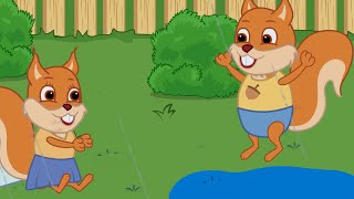 Famille d'Écureuil - Défi jeu de Boue Animé 2020 en Français