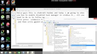 Enable Disabled TAskmanager in WIndows 8