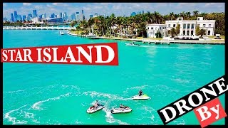 40 Millions $ Luxury Mansions in Star Island Miami by Drone