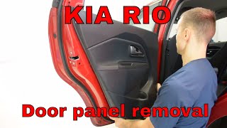How to remove the door panel Kia Rio