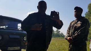 Проверка на Охоте, проверяющие пьяные. Нижегородская область Богородский район д Венец.