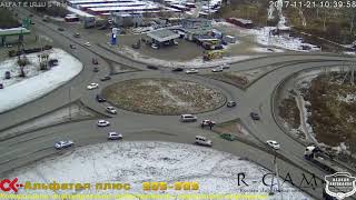 ДТП. Абакан. Кольцо Некрасова, Крылова, Торосова. АЗС ГПН. 21.11.2017