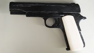 Blowback Rubber band Gun -Tutorial - Government Type