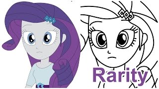 How to draw Rarity Friendship Games MLP Equestria Girls step by step