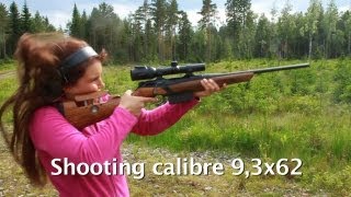 Girl shooting heavy recoil rifle and revolver by Kristoffer Clausen