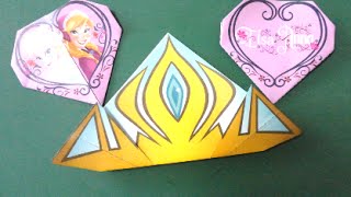 アナ雪 ティアラの折り紙 Frozen Tiara Origami