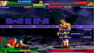 Street Fighter Alpha 3 Max - //Vega// Arcade Mode Longplay [PSP]
