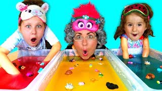 GELLI BAFF SLIME TOY CHALLENGE GAME!! GREEDY GRANNY vs Ruby Rube & Bonnie