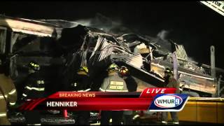 Fire destroys Henniker snow plows Friday