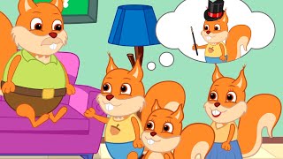 Famille d'Écureuil - Idée de cirque à la maison Animé 2022 en Français