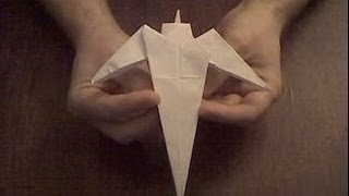Ласточка из бумаги оригами, поделка из бумаги