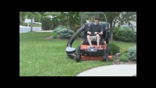 Kubota ZD18 with Protero PV 18 Lawn Vacuum,  Leaf Vacuum, Grass Catcher