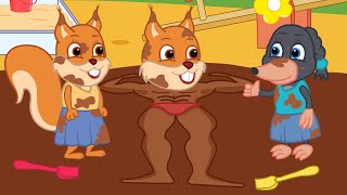Famille d'Écureuil - Sculpture De Boue Vidéos Animé 2020 en Français 13+