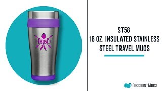Promotional 16 oz. Insulated Stainless Steel Travel Mugs
