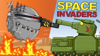 "Space Invaders in Valhalla World" - Cartoons about tanks