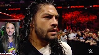 WWE Raw 5/8/17 Roman Reigns attacks Braun Strowman